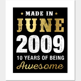 Made in June 2009 10 Years Of Being Awesome Posters and Art